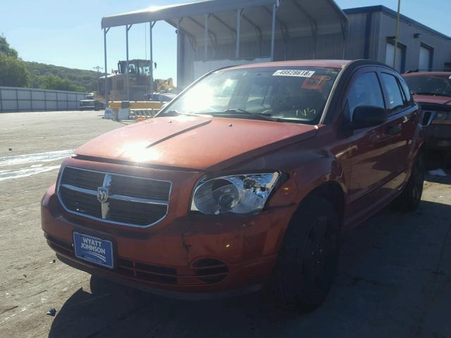 1B3HB48B17D313377 - 2007 DODGE CALIBER SX ORANGE photo 2