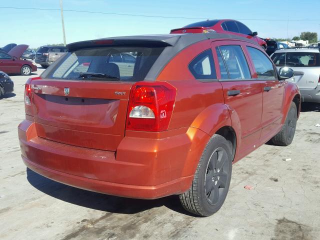 1B3HB48B17D313377 - 2007 DODGE CALIBER SX ORANGE photo 4