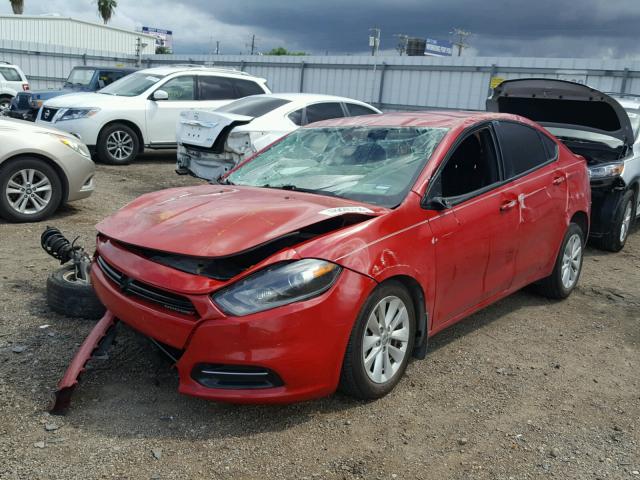 1C3CDFBB0ED822384 - 2014 DODGE DART SXT RED photo 2