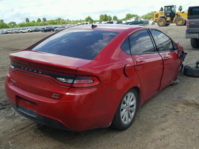 1C3CDFBB0ED822384 - 2014 DODGE DART SXT RED photo 4