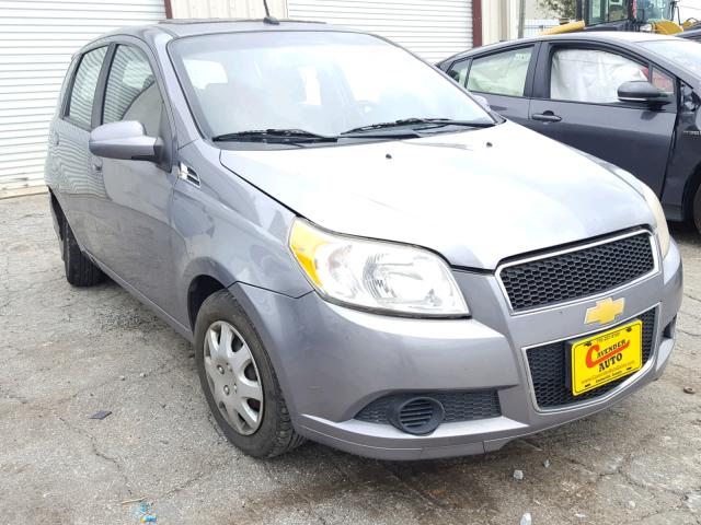 KL1TD66E19B646454 - 2009 CHEVROLET AVEO LS GRAY photo 1