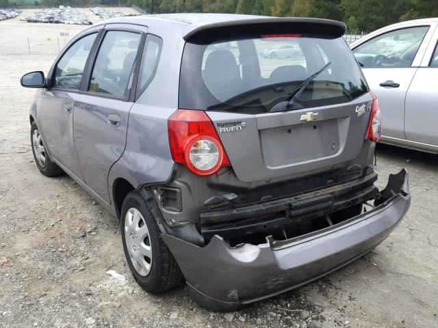 KL1TD66E19B646454 - 2009 CHEVROLET AVEO LS GRAY photo 3
