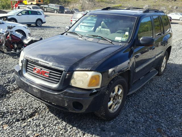 1GKDT13S722234417 - 2002 GMC ENVOY BLACK photo 2