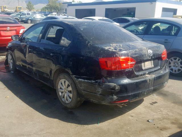 3VW2K7AJ2EM361654 - 2014 VOLKSWAGEN JETTA BASE 黑色 照片 3