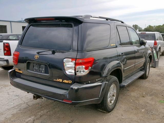 5TDBT48A21S039983 - 2001 TOYOTA SEQUOIA LI BLACK photo 4