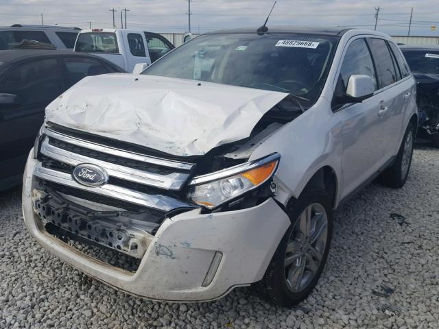 2FMDK3KC7BBA31053 - 2011 FORD EDGE LIMIT WHITE photo 2