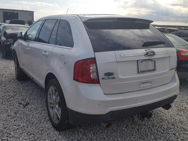 2FMDK3KC7BBA31053 - 2011 FORD EDGE LIMIT WHITE photo 3