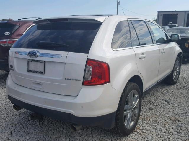 2FMDK3KC7BBA31053 - 2011 FORD EDGE LIMIT WHITE photo 4