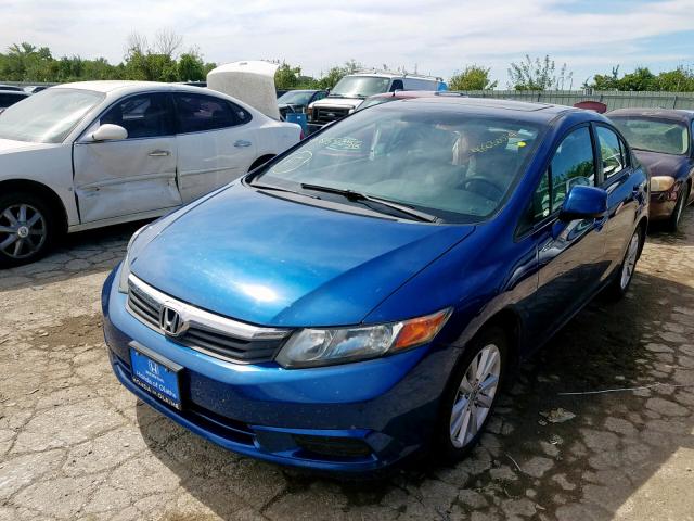 19XFB2F83CE055356 - 2012 HONDA CIVIC EX BLUE photo 2