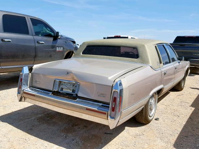 1G6DW54E6NR702624 - 1992 CADILLAC BROUGHAM BEIGE photo 4