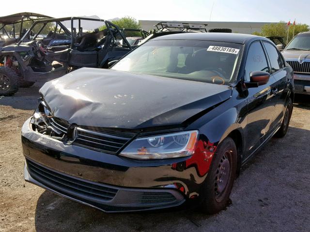 3VW1K7AJ0DM262874 - 2013 VOLKSWAGEN JETTA BASE 黑色 照片 2