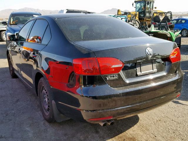 3VW1K7AJ0DM262874 - 2013 VOLKSWAGEN JETTA BASE 黑色 照片 3