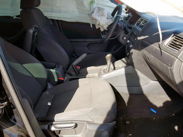 3VW1K7AJ0DM262874 - 2013 VOLKSWAGEN JETTA BASE 黑色 照片 5