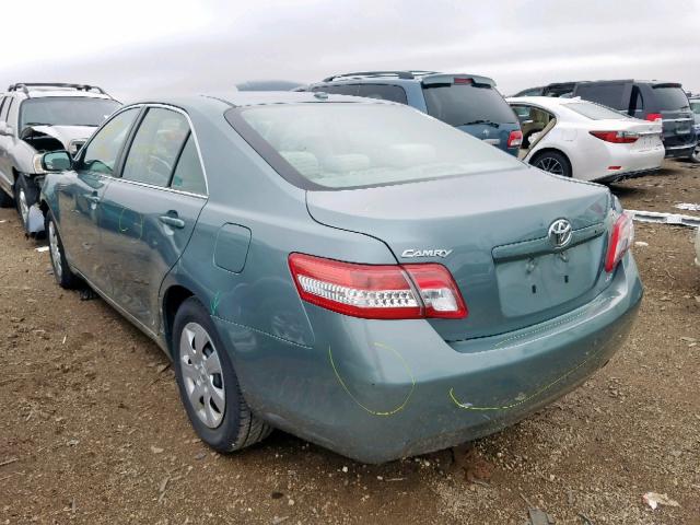 4T1BF3EKXBU761063 - 2011 TOYOTA CAMRY BASE TEAL photo 3