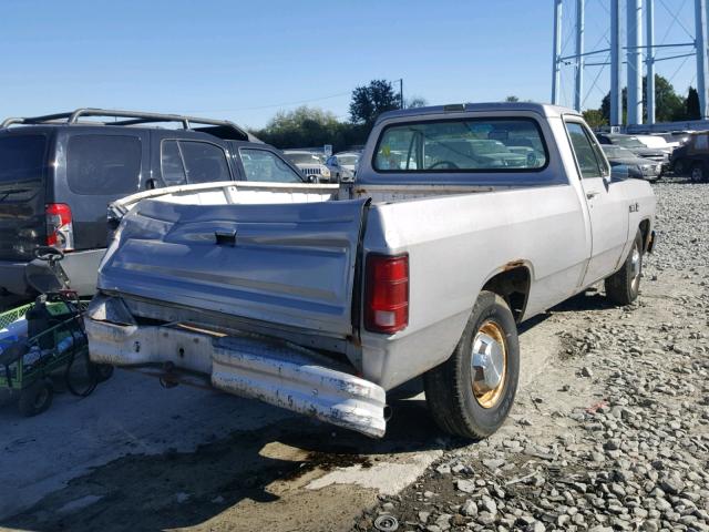 1B7HE26X8KS017835 - 1989 DODGE D-SERIES D WHITE photo 4