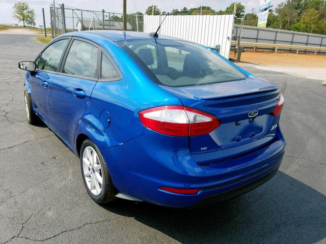 3FADP4BJ6KM124239 - 2019 FORD FIESTA SE BLUE photo 3