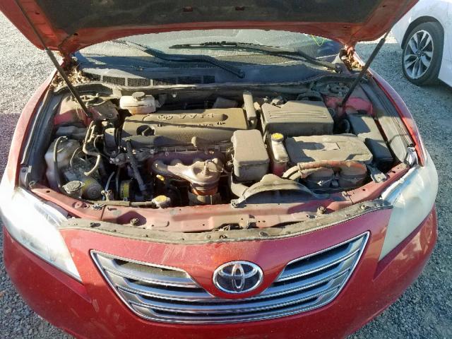 4T1BB46K79U078893 - 2009 TOYOTA CAMRY HYBR RED photo 7