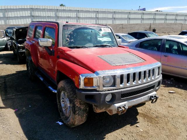 5GTEN13E598144946 - 2009 HUMMER H3 RED photo 1