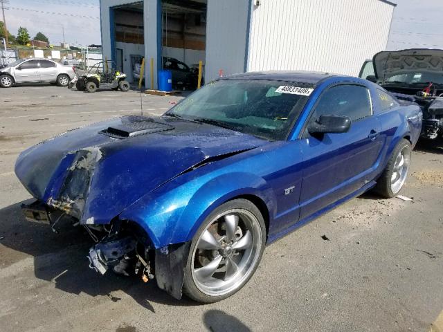 1ZVFT82H865169386 - 2006 FORD MUSTANG GT BLUE photo 2