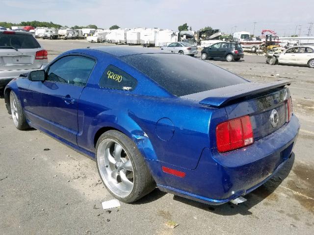 1ZVFT82H865169386 - 2006 FORD MUSTANG GT BLUE photo 3