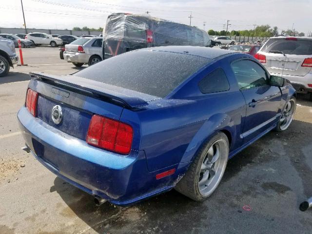 1ZVFT82H865169386 - 2006 FORD MUSTANG GT BLUE photo 4