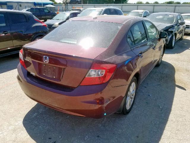 2HGFB2F84CH530406 - 2012 HONDA CIVIC EX RED photo 4