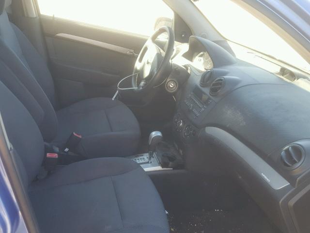 KL1TD56E69B340022 - 2009 CHEVROLET AVEO LS BLUE photo 5