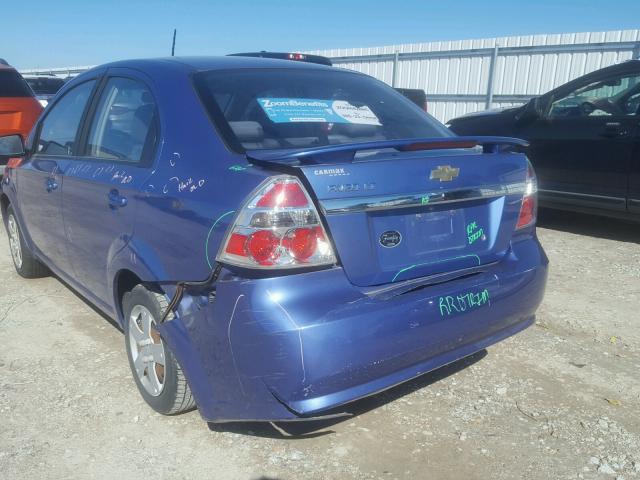 KL1TD56E69B340022 - 2009 CHEVROLET AVEO LS BLUE photo 9