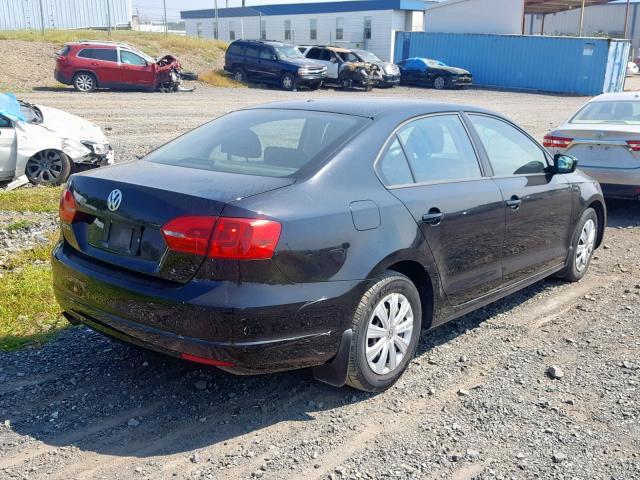 3VW2K7AJ0DM247537 - 2013 VOLKSWAGEN JETTA BASE BLACK photo 4