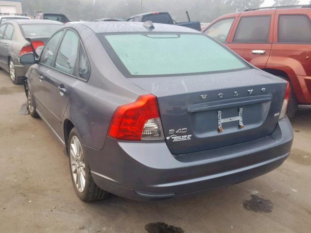 YV1MS390792442012 - 2009 VOLVO S40 2.4I GRAY photo 3