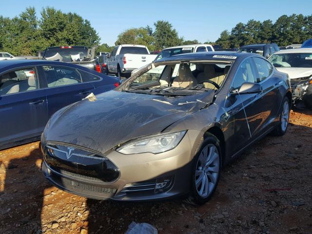 5YJSA1E27GF129287 - 2016 TESLA MODEL S BROWN photo 2