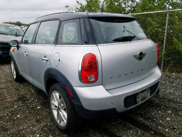 WMWZB3C50EWR37443 - 2014 MINI COOPER COU SILVER photo 3