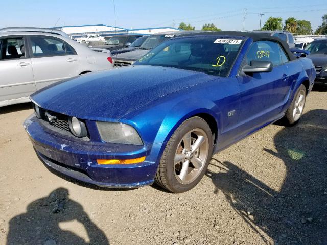 1ZVHT85H865265376 - 2006 FORD MUSTANG GT BLUE photo 2