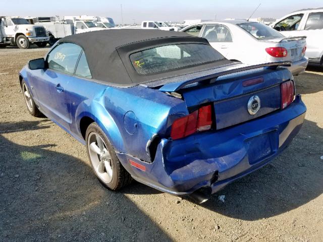 1ZVHT85H865265376 - 2006 FORD MUSTANG GT BLUE photo 3