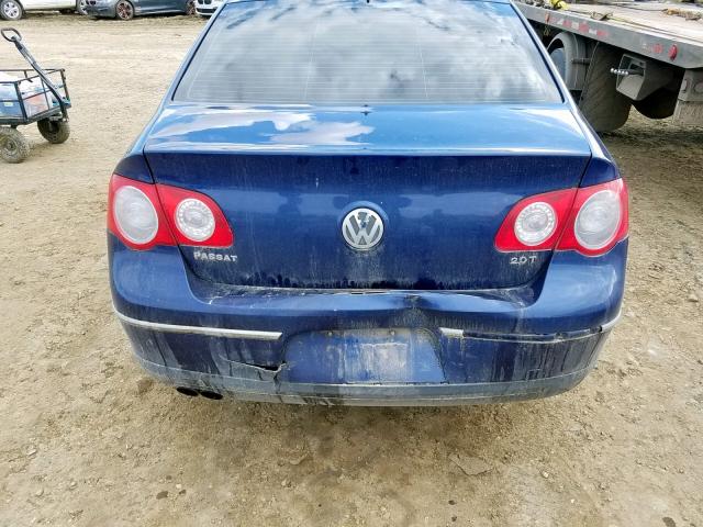 WVWAK93CX8E239367 - 2008 VOLKSWAGEN PASSAT KOM BLUE photo 9