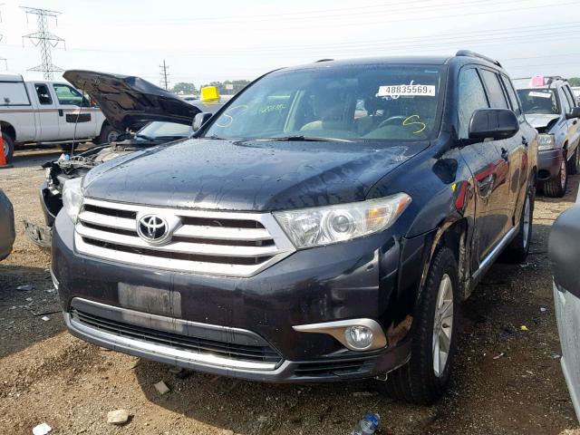 5TDBK3EH8DS176686 - 2013 TOYOTA HIGHLANDER BLACK photo 2