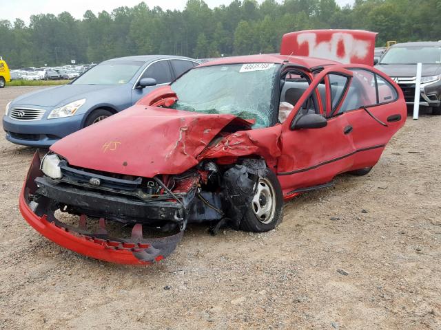1Y1SK5263TZ031336 - 1996 GEO PRIZM BASE RED photo 2