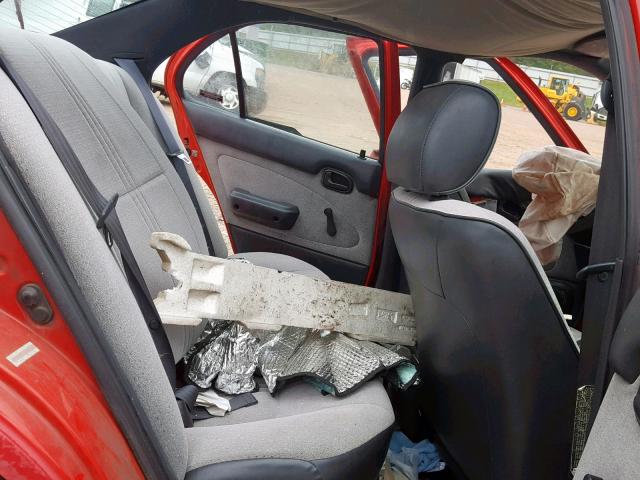 1Y1SK5263TZ031336 - 1996 GEO PRIZM BASE RED photo 6