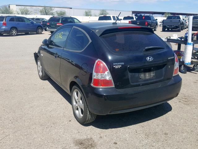 KMHCN36C69U118122 - 2009 HYUNDAI ACCENT SE BLACK photo 3