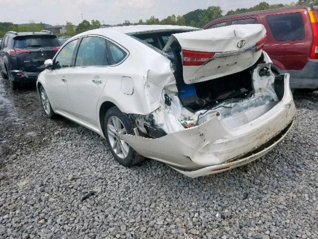 4T1BK1EB8EU123432 - 2014 TOYOTA AVALON BAS WHITE photo 3