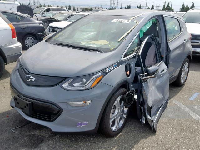 1G1FY6S08K4116859 - 2019 CHEVROLET BOLT EV LT GRAY photo 2