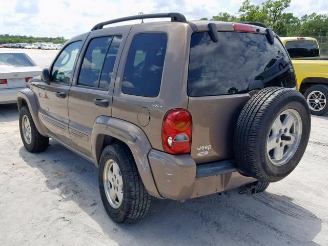 1J4GL58K82W149677 - 2002 JEEP LIBERTY LI BROWN photo 3