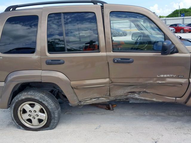 1J4GL58K82W149677 - 2002 JEEP LIBERTY LI BROWN photo 9