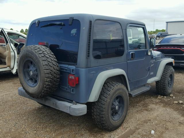 1J4FY19SXXP451039 - 1999 JEEP WRANGLER / BLUE photo 4