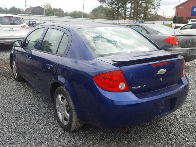 1G1AL55F677263044 - 2007 CHEVROLET COBALT LT BLUE photo 3