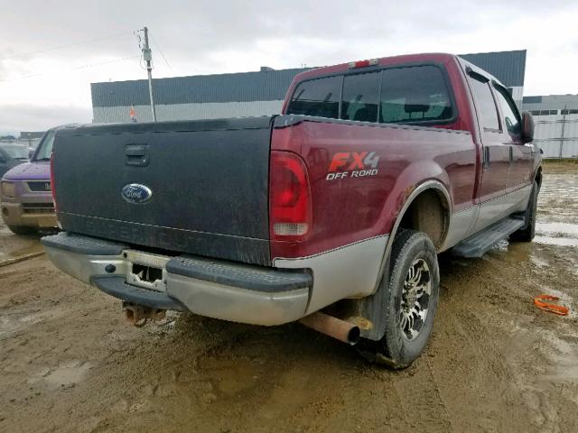 1FTSW31P24EA72783 - 2004 FORD F350 SRW S BROWN photo 4