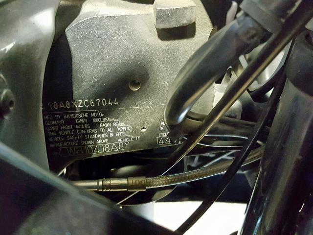 WB10418A8XZC67044 - 1999 BMW R1100 RT GRAY photo 10