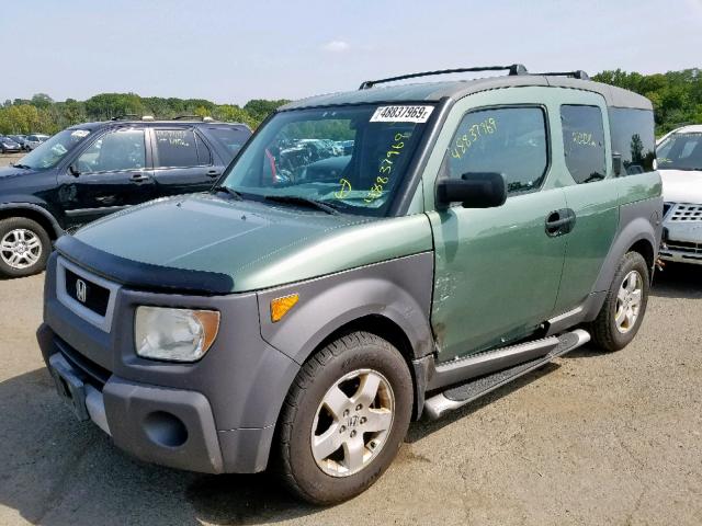 5J6YH28644L011341 - 2004 HONDA ELEMENT EX GREEN photo 2