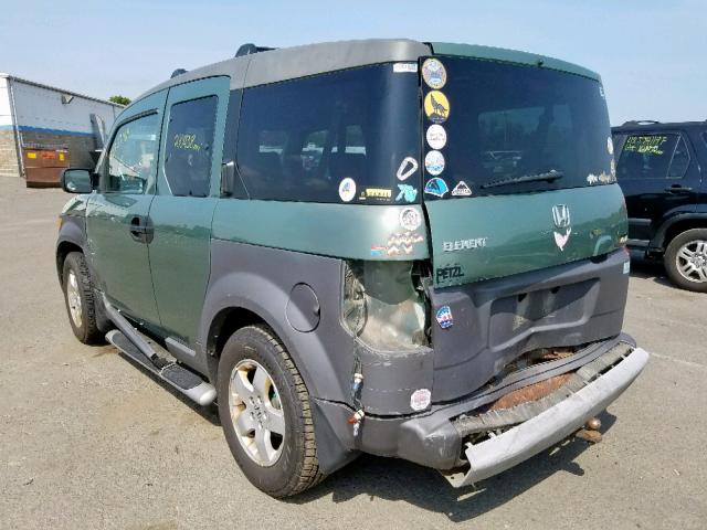 5J6YH28644L011341 - 2004 HONDA ELEMENT EX GREEN photo 3