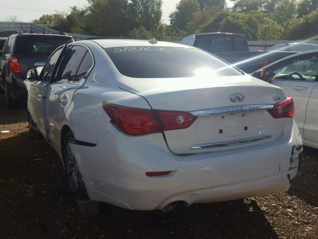 JN1BV7AP9EM673273 - 2014 INFINITI Q50 BASE WHITE photo 3